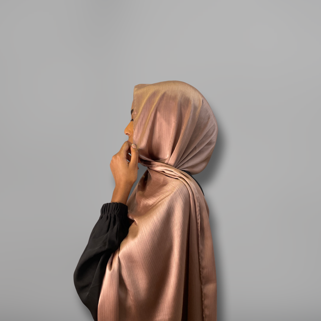 Textured Satin Hijabs with Matching undercaps